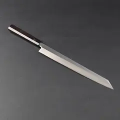鞘付き 270mm 切付柳刃包丁 本牛角黒檀八角柄 刺身包丁 全鋼 和包丁