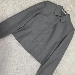 《良品》 DAKS ジャケット ライトグレー 7号 フォーマル オフィス 上品