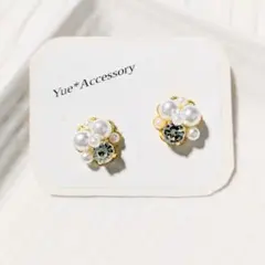 D-269　ハンドメイド☆ビジューピアス／イヤリング