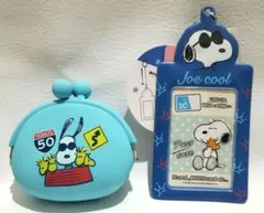 SNOOPY シリコンがま口 コインケース & パスケース スヌーピー 2点