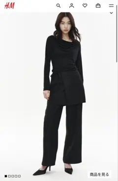 h＆m スカートレイヤードパンツ 44