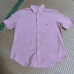 【90s/美品】ポロスポーツ ラルフローレン 半袖シャツ 7 ピンク ポニー刺繍のサムネイル