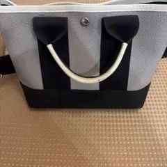 トプカピ バイカラー トートバッグ グレー×ブラック