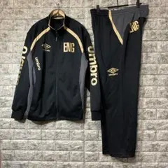 トラックジャケットセットアップ 90s UMBRO イングランド 黒 金