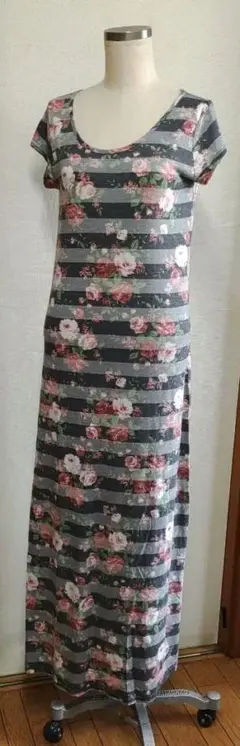 ＆　アンドバイピンキーアンドダイアン　花柄 ロングワンピース マキシワンピース