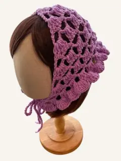 ラベンダーカラーのハンドメイド　バブーシュカ