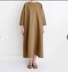 新品タグ付き かぐれ 2サイズ展開リネンレーヨンワイドワンピース