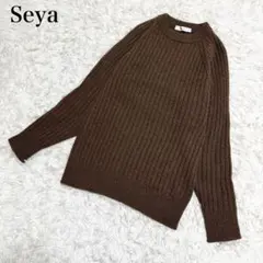 ✨ 激レア美品✨ 現行 seya. セヤ 丸襟 厚手ニット ヤク100%