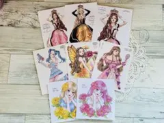 Ⓜ︎【 シリーズ毎 バラ売り可】 hwara さん 人物ステッカー B D6 女の子ステッカー8枚セット hwaraさん 韓国作家さん 人物ステッカー