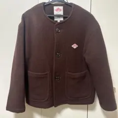 DANTON ウールライトパイル ノーカラーショートジャケット