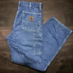 カーハート ダブルニー デニム ペインターパンツ 34×L32 メキシコ製 カーハート ダブルニー デニム ペインターパンツ 34×L32 メキシコ製