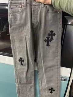 アドヴァンスクロムパッチLevi's 501 グレー デニムパンツ W30