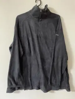 古着　Columbia ハーフジップ　フリース　ブラック