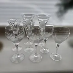 クリスタルガラス グラス 2個ずつ4種類8個セット