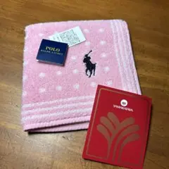 Polo Ralph Lauren ピンクドットタオルハンカチ
