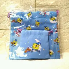 【新品/未使用/タグ付き】スポンジボブ 巾着袋　２枚セット　スポンジ・ボブ