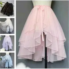 SHEIN　ROMWE 多層チュールスカート　ホワイト