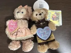 ダッフィー シェリーメイ ぬいぐるみバッジ　2012バレンタイン