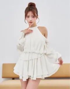 Darich ダーリッチ ボリュームシフォンミニワンピース