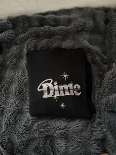 Dime ブラック フード付きパーカー Lサイズ