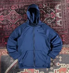 NIKE ナイキ ワンポイントロゴ フルジップ パーカー ネイビー M