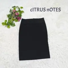 cITRUS nOTES ひざ丈タイトスカート ステッチ オフィス ブラックのサムネイル