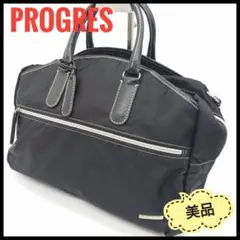PROGRES　ボストンバッグ　ブラック　美品　 大容量　ハンド バッグ　ACE