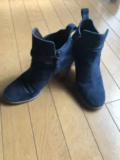 Cole Haan ネイビー　スエード　ショートブーツ　24cm