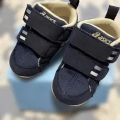 美品　アシックス ベビーシューズ 13cm ネイビー