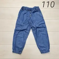 ブランシェス 春夏 110 裾ゴムパンツ デニムブルー