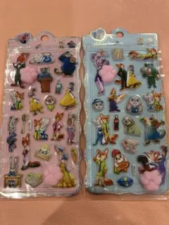 ２枚セット　ズートピア　肉球シール　ぷにぷに
