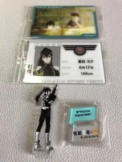 怪獣8号 3部隊隊長 亜白ミナ　 アクリルスタンド＆カード 3点セット