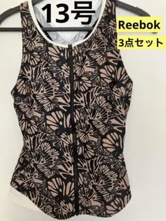 13号　セパレート水着　前ファスナー　Reebok 3点セット　スイムウェアのサムネイル