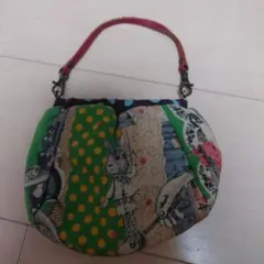 パッチワーク ハンドメイドポーチ うさぎ柄