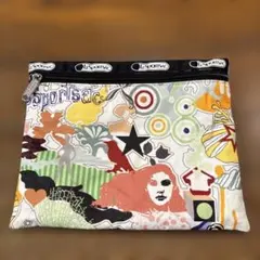 LeSportsac レスポートサック 総柄 フラットポーチ
