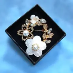 【新入荷】No.58　花モチーフブローチ