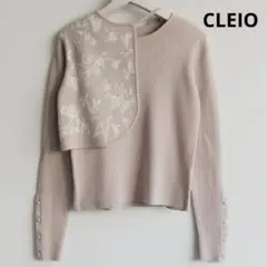 CLEIO ニット　ジャガードレイヤードニット　クレイオ