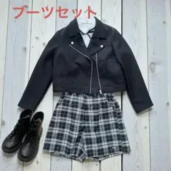 ピンクラテ　卒服　ジャケット　ショートパンツ　ブラウス　ブーツ