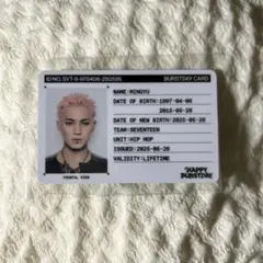 SEVENTEEN セブチ HAPPY BURSTDAY IDカード ミンギュ