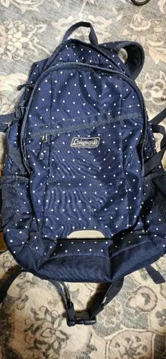 コールマン ドット 水玉 ネイビー リュック 大きめ