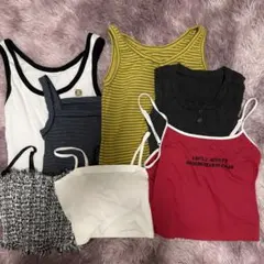 ZARA GU等レディーストップス キャミソールまとめ売り 7点セットのサムネイル