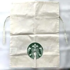 スターバックス 布袋　紐付きStarbucks リメイク素材　縦47×横35のサムネイル