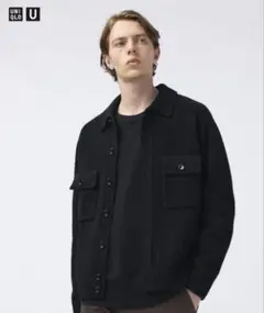 UNIQLO U ラムニットジャケット　ブラックXL