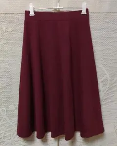 ミモレ丈 スカート 赤 秋 春