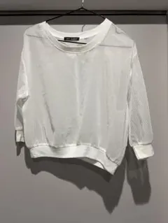 ホワイトメッシュクロップドTシャツのサムネイル