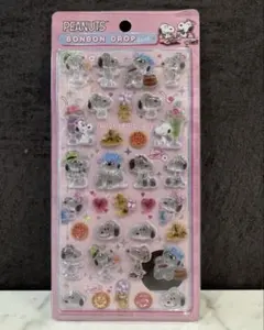 ボンボンドロップシール　スヌーピー　きょうだいたち　ピンク