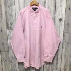 ラルフローレン YARMOUTH オックスフォード長袖シャツ ピンク XXL相当