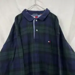 90s tommy hilfiger トミーヒルフィガー 長袖 ポロシャツ