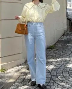 dholic shility シンプルワイドデニムパンツ　ボトムス