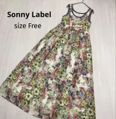 ★ Sonny Label サニーレーベル　ノースリーブ　花柄　ロングワンピース